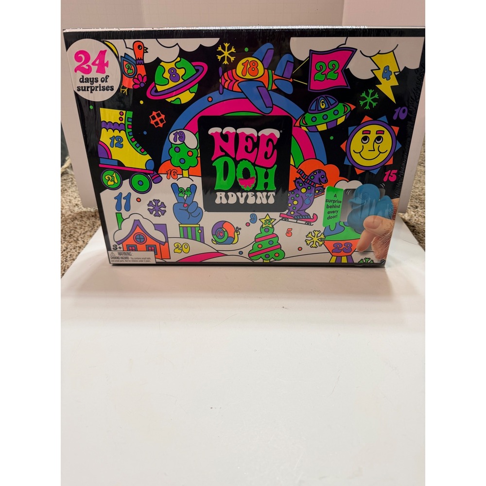 Schylling NeeDoh Advent Calendar 24 Days of Groovy Sensory Surprises New Sealed